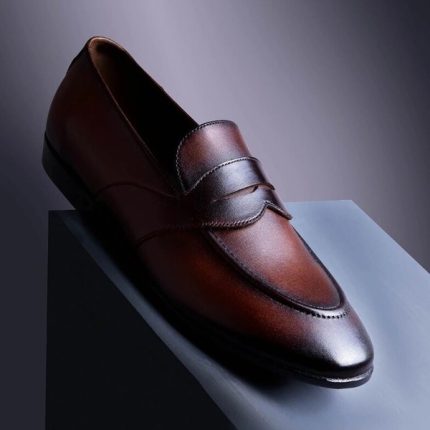 Handmade Leather Loafers – Rich OxBlood Brown